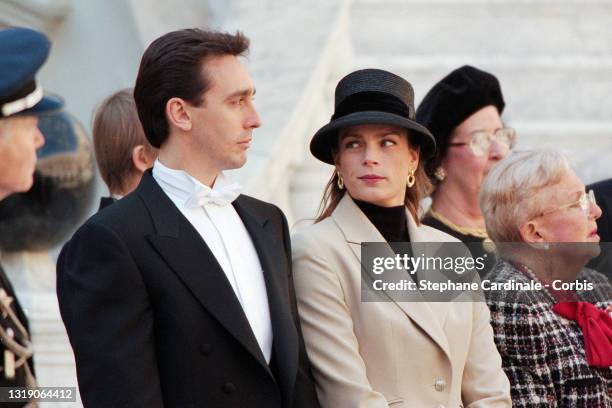 Princess Stephanie of Monaco and Daniel Ducruet during the Monaco National Day Celebrations on November 19, 1995 in Monte-Carlo, Monaco.