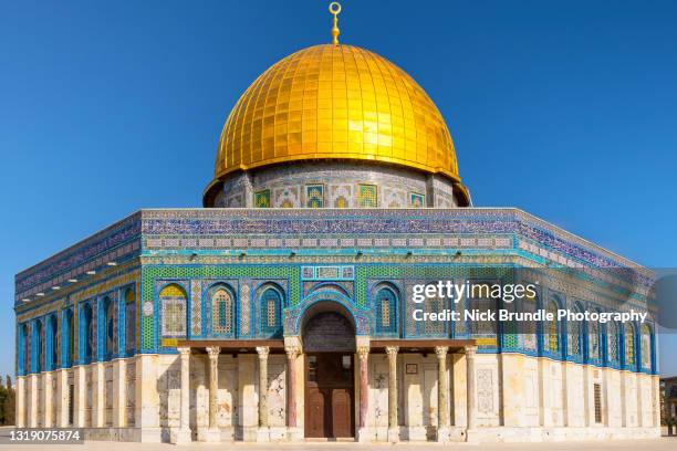 the dome of the rock, jerusalem, israel - templo de jerusalém imagens e fotografias de stock