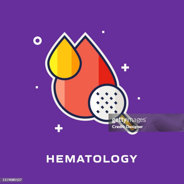 hematology flat line icon, outline vector symbol illustration. - empty doctors office stock illustrations