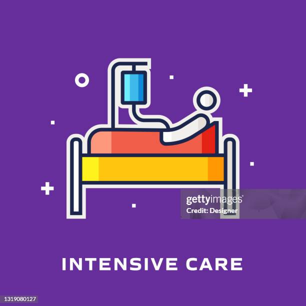 intensive care flat line icon, outline vector symbol illustration. - empty doctors office stock illustrations
