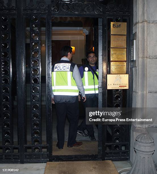 Police searchs Noos, the firm of Duke of Palma Inaki Urdangarin, Princess Cristina of Spain's husband, on November 7, 2011 in Barcelona, Spain. The...