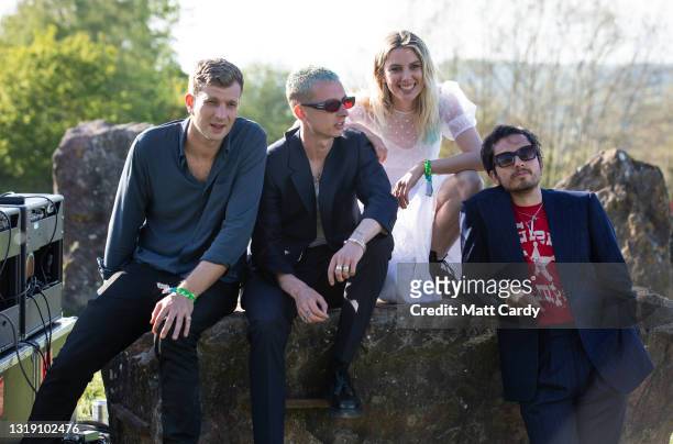 In this image released on May 21st, Ellie Rowsell poses for a photograph with her band Wolf Alice as they perform in the Stone Circle as part of the...