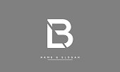 LB or BL Alphabet Letters Icon Abstract logo