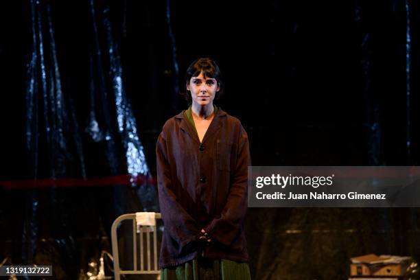 Belen Cuesta poses on stage during 'El Hombre Almohada' at Teatros del Canal on May 20, 2021 in Madrid, Spain.