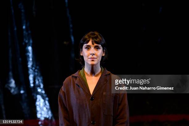 Belen Cuesta poses on stage during 'El Hombre Almohada' at Teatros del Canal on May 20, 2021 in Madrid, Spain.