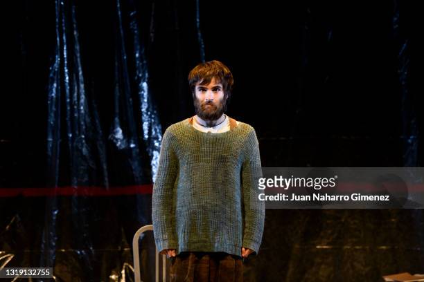 Ricardo Gomez poses on stage during 'El Hombre Almohada' at Teatros del Canal on May 20, 2021 in Madrid, Spain.