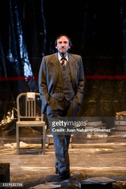 Juan Codina poses on stage during 'El Hombre Almohada' at Teatros del Canal on May 20, 2021 in Madrid, Spain.