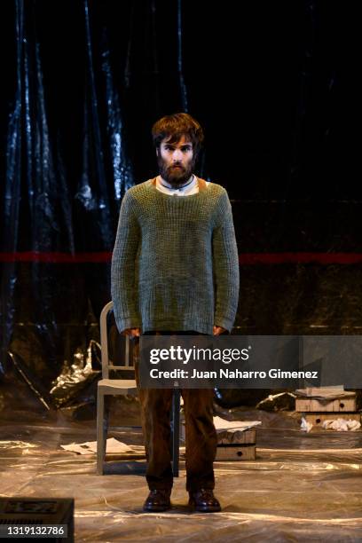 Ricardo Gomez poses on stage during 'El Hombre Almohada' at Teatros del Canal on May 20, 2021 in Madrid, Spain.