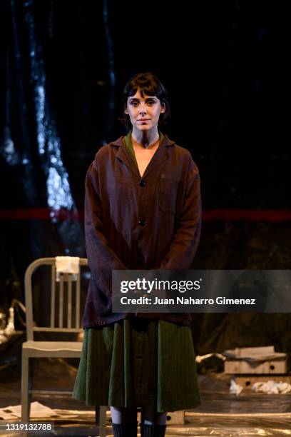 Belen Cuesta poses on stage during 'El Hombre Almohada' at Teatros del Canal on May 20, 2021 in Madrid, Spain.