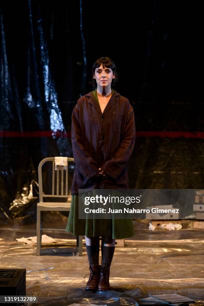 Belen Cuesta poses on stage during 'El Hombre Almohada' at Teatros del Canal on May 20, 2021 in Madrid, Spain.