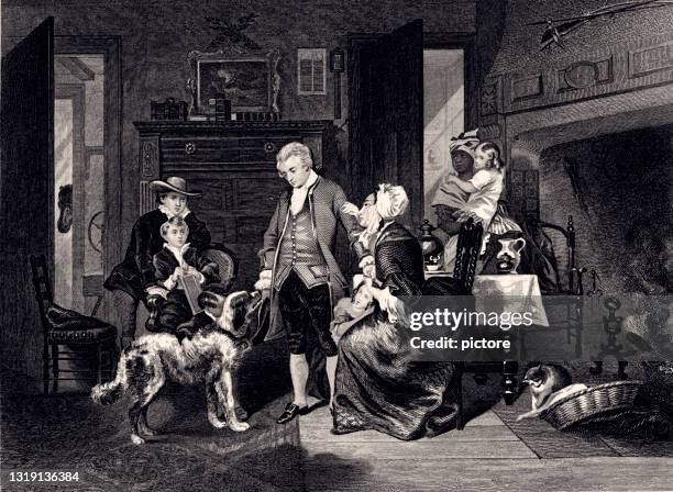 washington"s interview with his mother -xxxl with lots of details- - george washington stock illustrations