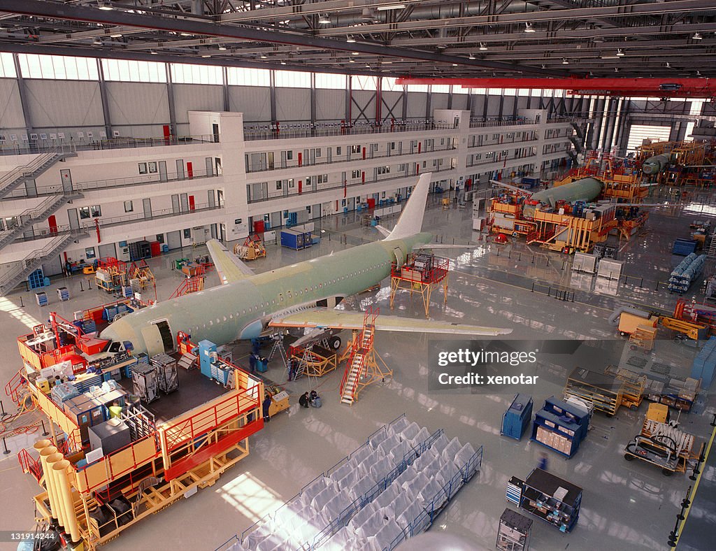 Aircraft assembly line