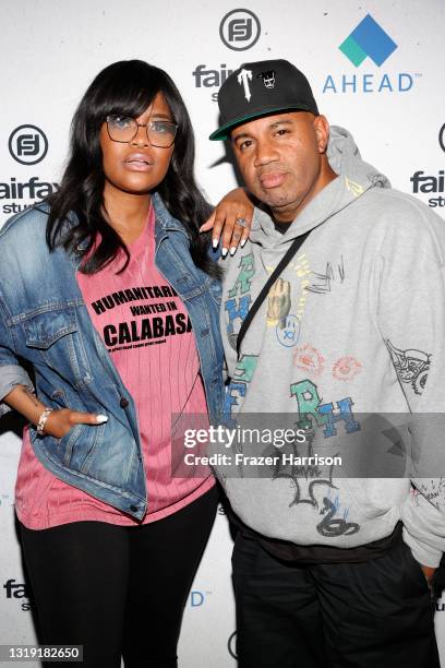 Karen Civil and Lenny Santiago aka Lenny-S attend Karen Civil And Wayno Host Private Screening Of New Docu-series "Ahead For All" on May 20, 2021 in...