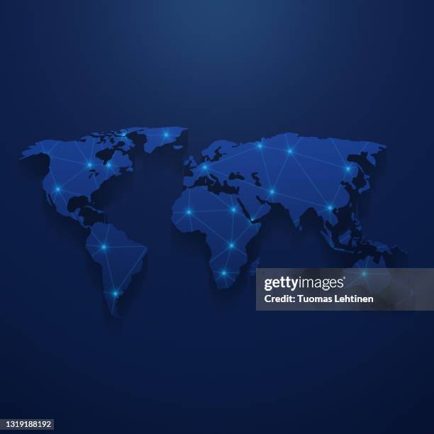 Map Blu Blue World Map Background Photos and Premium High Res Pictures - Getty ...