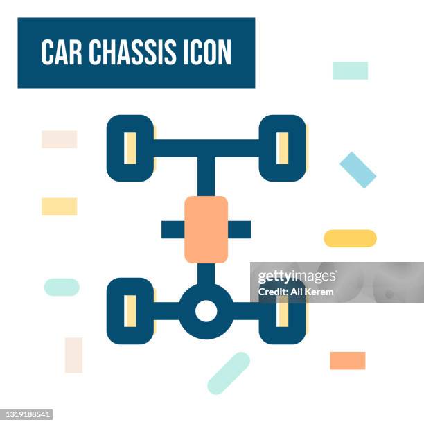 car chassis icon - gas station attendant stock illustrations