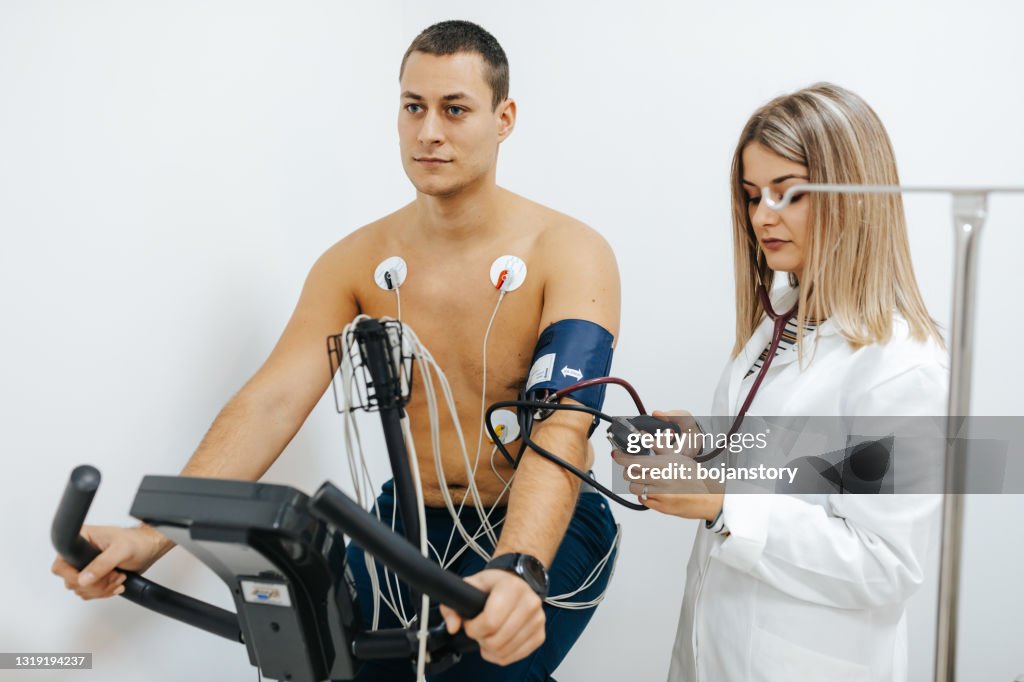 Medical Examination Of Pulse Blood Pressure And Stress Test HighRes
