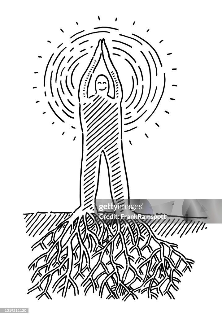 Human As Roots Human Figure With Roots Drawing High-Res Vector Graphic - Getty Images