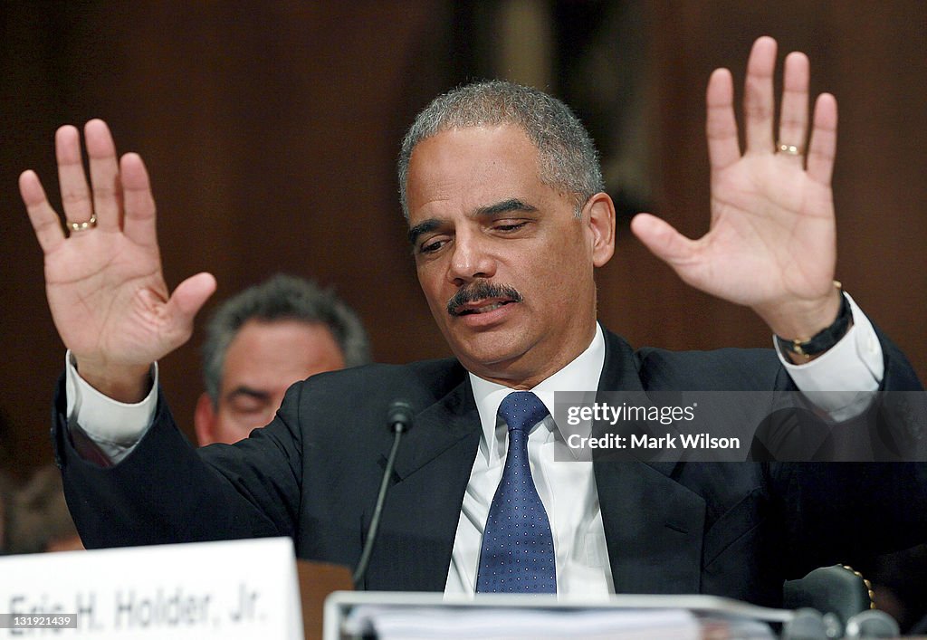 Attn. General Holder Testifies At Senate Judiciary Hearing On Justice Dept Oversight