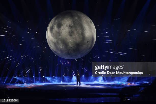 Blas Cantó of Spain during the 65th Eurovision Song Contest dress rehearsal held at Rotterdam Ahoy on May 21, 2021 in Rotterdam, Netherlands.