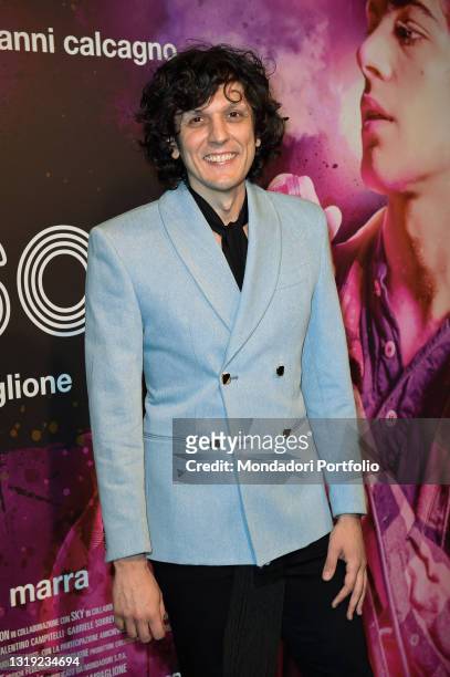 Italian singer-songwriter Ermal Meta at the preview of the Morrison film at Cinema Adriano. Rome , May 20th, 2021