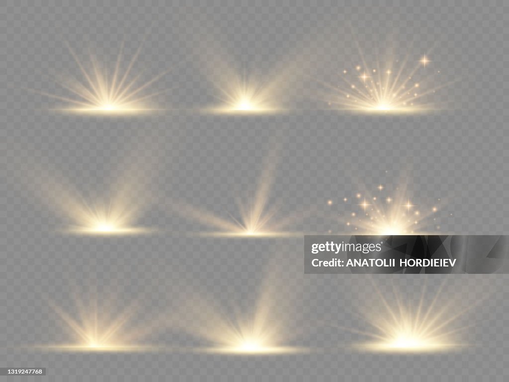 Yellow Star Exploding Star Explosion Yellow Glow Lights Sun Rays High-Res Vector Graphic ...