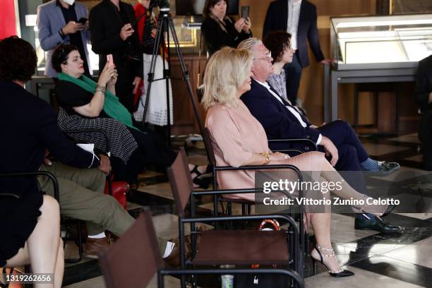 General view of the exhibition opening "Leonismo" by artist Leon Loewentraut on May 21, 2021 in Venice, Italy. In the library, directly on St. Mark's...