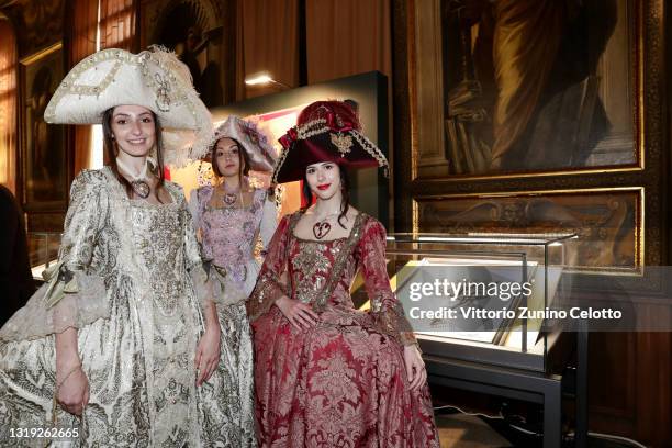 General view of the exhibition opening "Leonismo" by artist Leon Loewentraut on May 21, 2021 in Venice, Italy. In the library, directly on St. Mark's...