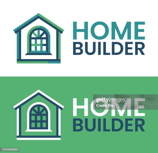 home builder symbol icon - roof logo stock illustrations