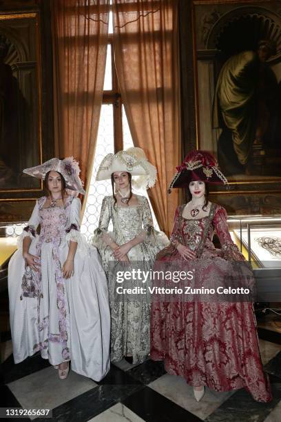 General view of the exhibition opening "Leonismo" by artist Leon Loewentraut on May 21, 2021 in Venice, Italy. In the library, directly on St. Mark's...