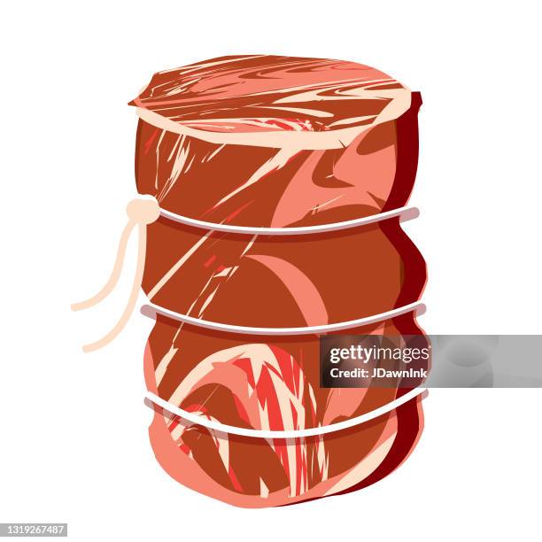 butcher shop meat beef tenderloin cut icon on white background - pot roast stock illustrations