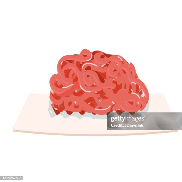 metzgerei hackfleisch-ikone auf weißem hintergrund - ground beef stock-grafiken, -clipart, -cartoons und -symbole