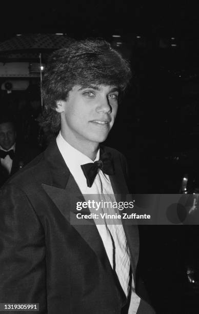 American actor and singer Robby Benson, wearing a tuxedo and bow tie, attends the Friars Club ceremony where Burt Reynolds was named 'Man of The...