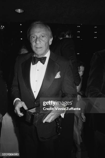 American actor Norman Fell , wearing a tuxedo and bow tie, attends the Friars Club ceremony where Burt Reynolds was named 'Man of The Year', held at...