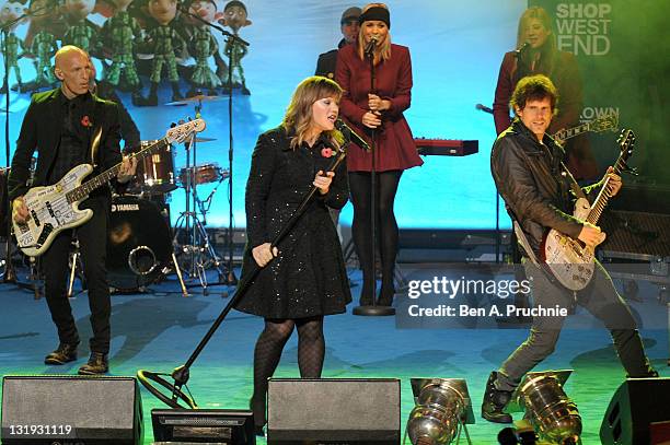 Kelly Clarkson performs at Regent Street's Christmas lights 'switch on' celebrating the anticipated release of the film 'Arthur Christmas' at Regent...