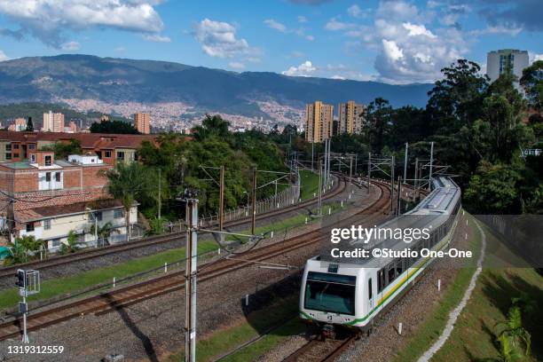 rapid transportation - metro medellin stock pictures, royalty-free photos & images