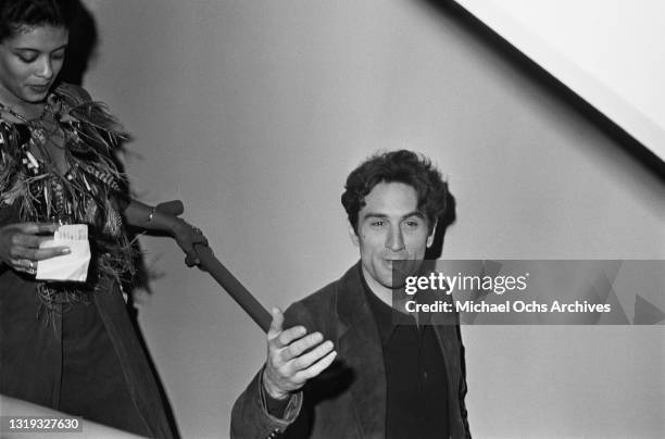 American actress and singer Diahnne Abbott and American actor Robert De Niro attend a New Year Party at the Hilton Hotel in New York City, New York,...