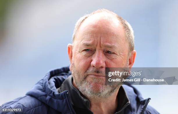 Gary Johnson the manager of Torquay United looks on after the Vanarama National League match between Stockport County and Torquay United at Edgeley...