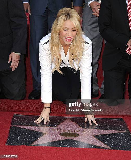 167 Shakira Hollywood Walk Of Fame Induction Ceremony Stock Photos