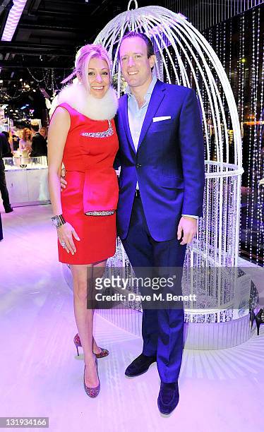Member of the Executive Board of Swarovski Crystal Business Nadja Swarovski and Rupert Adams attend the launch of 'A Crystal Christmas Inspired By...