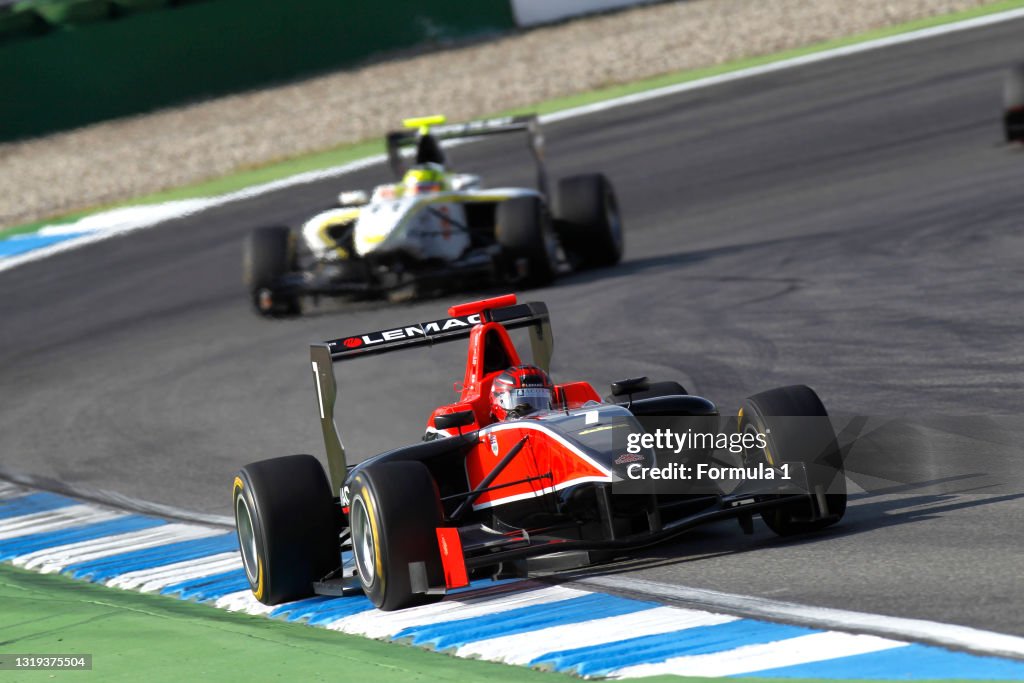 2010 GP3 Series..Round 5..Hockenheim, Germany. 24th July 2010. .Saturday Race..James Jakes, (GBR, Manor Racing) leads Renger Van Der Zande, (NED, RSC Mucke Motorsport). .Action. .World Copyright: Glenn Dunbar/GP3 Media Service. .Digital Image _G7C1306.