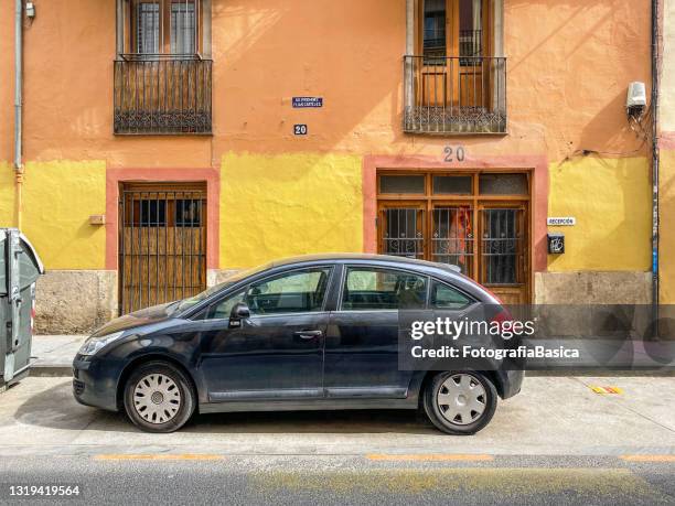 citroen car model c4 parked in the street - compact car stock pictures, royalty-free photos & images