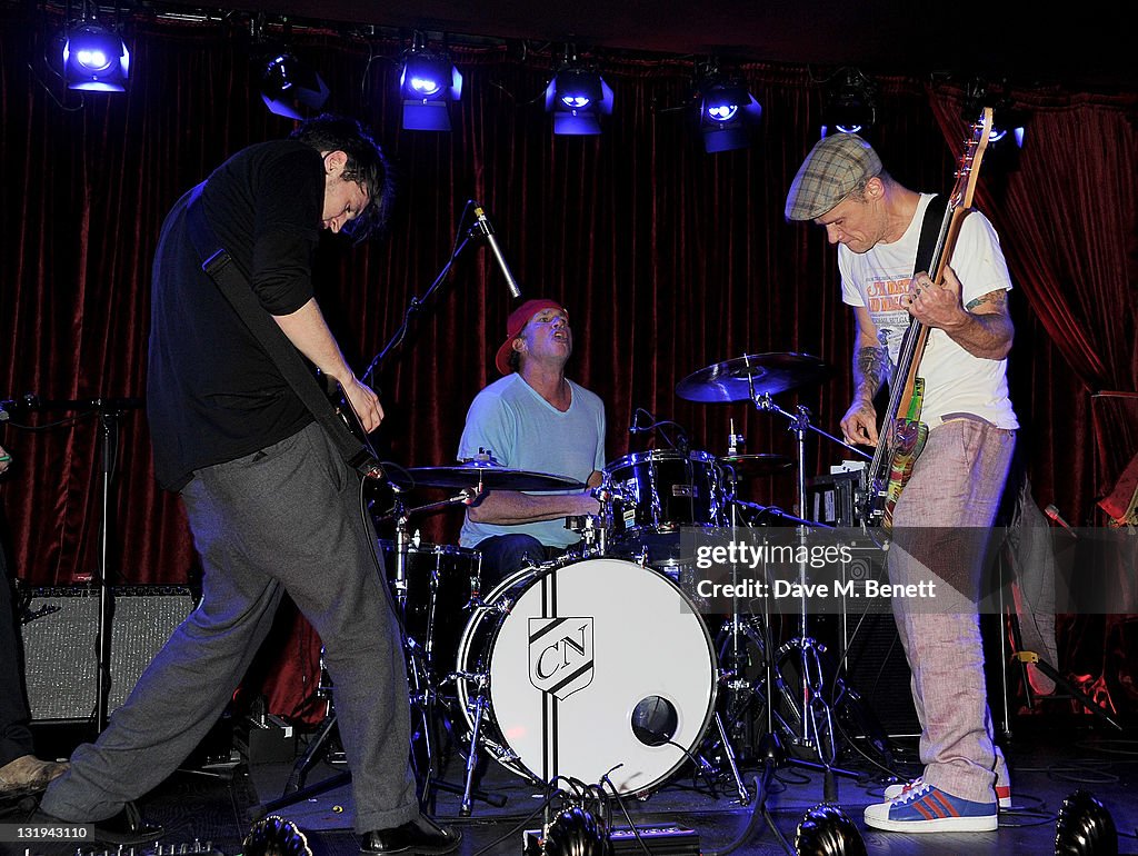 Flea and Damien Hirst Launch Their Spin Bass Guitar At Club Nouveau In The Arts Club