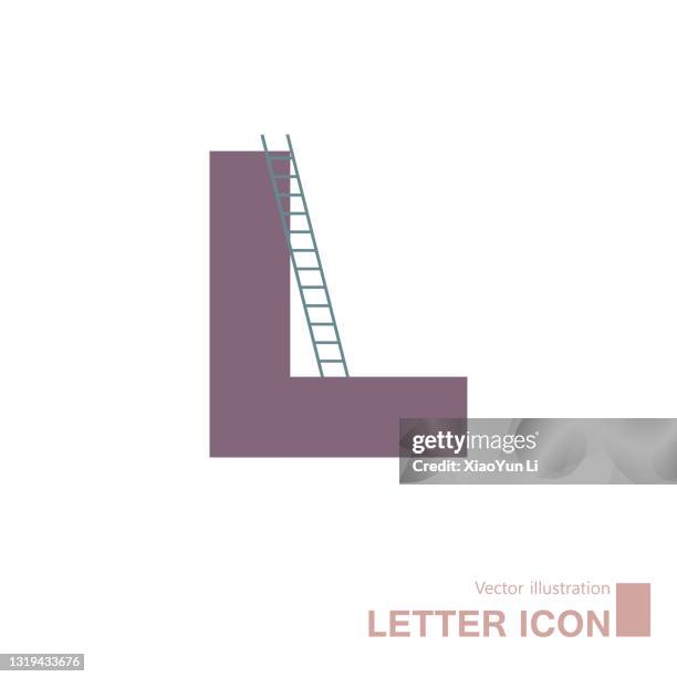 vector drawn english alphabet creative idea. - l monogram logo stock illustrations