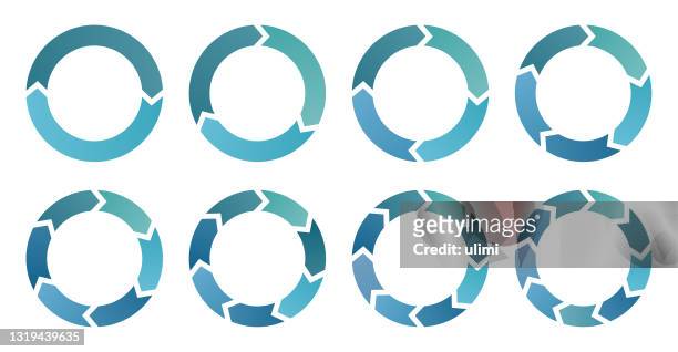 circle infographics - recycling symbol stock illustrations