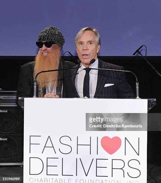 Billy Gibbons and Tommy Hilfiger attend Fashion delivers 6th Annual "Fashion Has A Heart" Gala at American Museum of Natural History on November 8,...