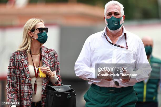 Lawrence Stroll, Owner of Aston Martin F1 Team walks in the Paddock during qualifying for the F1 Grand Prix of Monaco at Circuit de Monaco on May 22,...