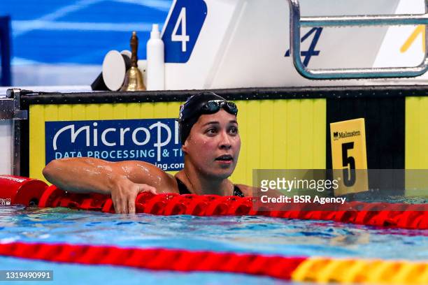 Ranomi Kromowidjojo of the Netherlands competing at the Women 50m Butterfly Semi-Final during the LEN European Aquatics Championships Swimming at...