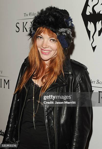Actress Nicole Laliberte arrives at the official launch party for the most anticipated video game of the year, The Elder Scrolls V: Skyrim, at the...