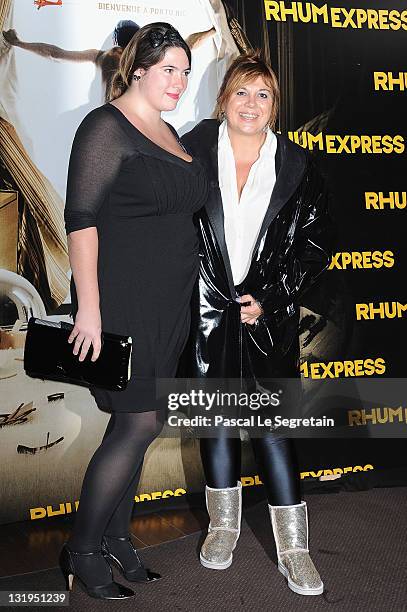 Michelle Bernier and daughter attend the 'Rhum Express' Paris Premiere at Cinema Gaumont Marignan on November 8, 2011 in Paris, France.
