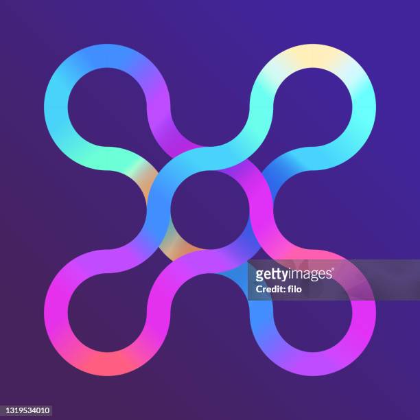 letter x shape symbol abstract curves design - letter x stock illustrations